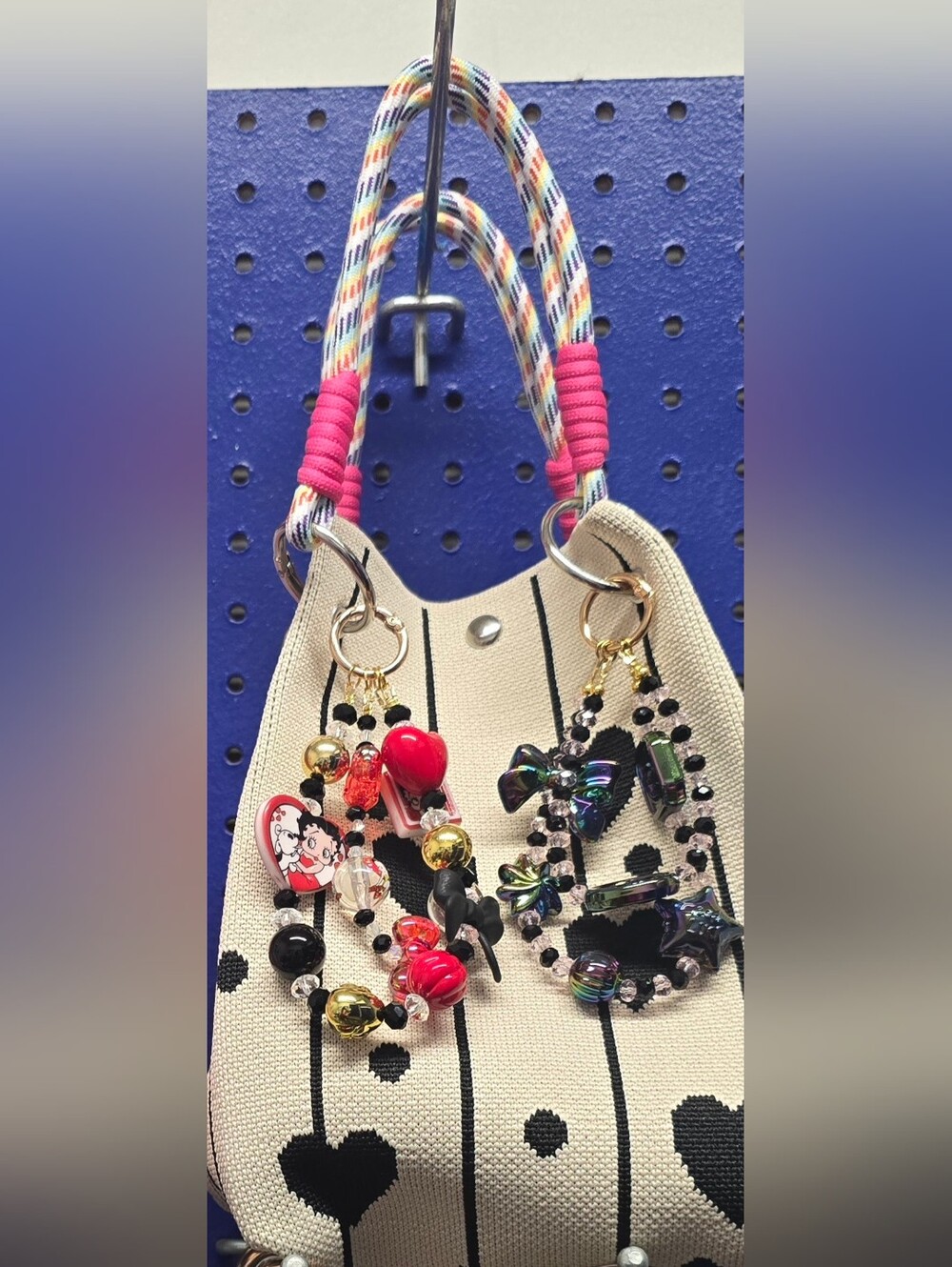 Kids Beaded Bag Charms - Pink, Red & Multicolor Accents